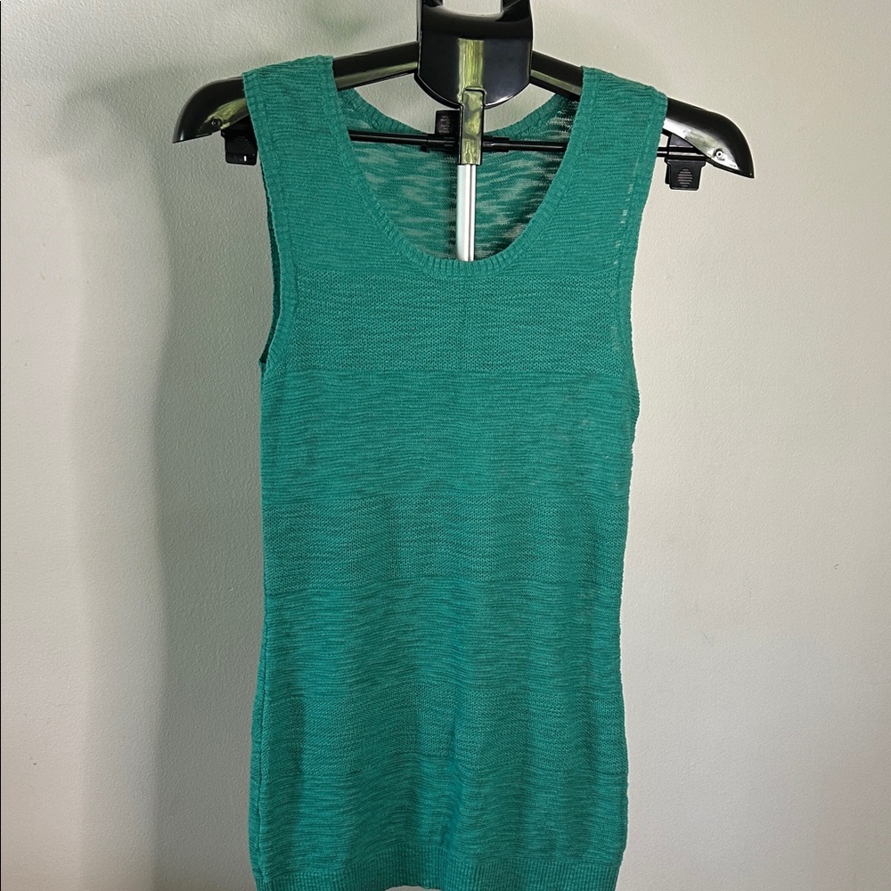 Ann Taylor Teal Knit Tank Top